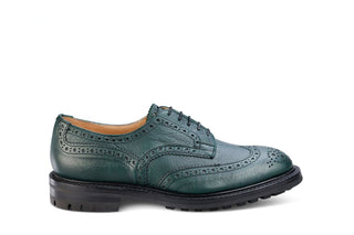 Durham Country Brogue - Green Olivvia Milled - R E Tricker Ltd