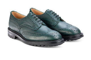 Durham Country Brogue - Green Olivvia Milled - R E Tricker Ltd