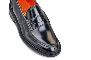 Eva Penny Loafer - Black Bookbinder - R E Tricker Ltd