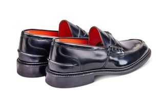 Eva Penny Loafer - Black Bookbinder - R E Tricker Ltd