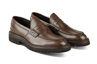 Eva Penny Loafer - Espresso Burnished - R E Tricker Ltd