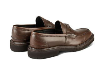 Eva Penny Loafer - Espresso Burnished - R E Tricker Ltd