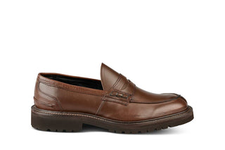 Eva Penny Loafer - Espresso Burnished - R E Tricker Ltd