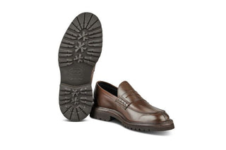 Eva Penny Loafer - Espresso Burnished - R E Tricker Ltd