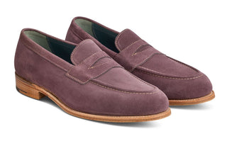 Havard Penny Loafer - Purple Suede - R E Tricker Ltd