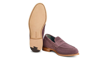 Havard Penny Loafer - Purple Suede - R E Tricker Ltd