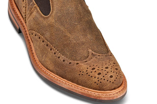 Henry Country Boot - Peanut Reverse Suede - R E Tricker Ltd