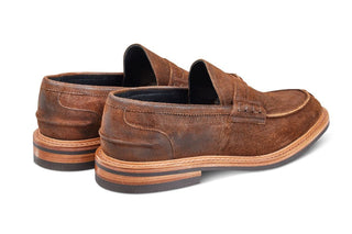 James Penny Loafer - Snuff Reverse Suede - R E Tricker Ltd