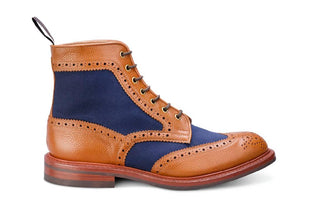 Kelmscott Country Boot - Tan/Navy Two Tone - R E Tricker Ltd