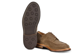 Kilsby Derby Shoe - Visone Repello Suede - R E Tricker Ltd