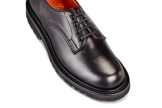Linda Derby Tramper Shoe - Black Ecopel - R E Tricker Ltd