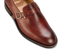 Niles Single Buckle Loafer - Burgundy Burnished - R E Tricker Ltd