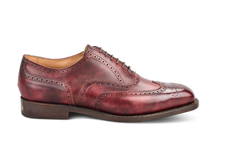 Piccadilly Brogue Oxford City Shoe - Burgundy Museum - R E Tricker Ltd