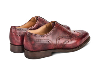 Piccadilly Brogue Oxford City Shoe - Burgundy Museum - R E Tricker Ltd