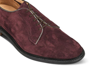 Robert Derby Shoe - Barolo Suede - R E Tricker Ltd