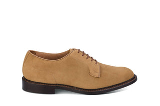 Robert Derby Shoe - Cashew Suede - R E Tricker Ltd