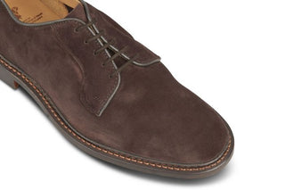 Robert Derby Shoe - Coffee Suede - R E Tricker Ltd