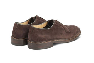 Robert Derby Shoe - Coffee Suede - R E Tricker Ltd