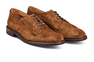 Robert Derby Shoe - Cubana Suede - R E Tricker Ltd