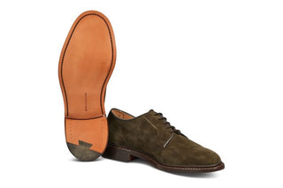 Robert Derby Shoe - Earth Suede - R E Tricker Ltd