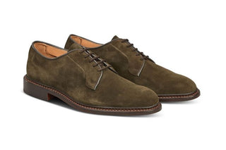 Robert Derby Shoe - Earth Suede - R E Tricker Ltd