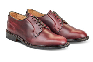 Robert Derby Shoe - Lightweight - Burgundy Cutter - R E Tricker Ltd