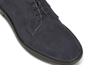 Robert Derby Shoe - Navy Suede - R E Tricker Ltd