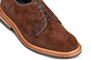 Robert Derby Shoe - Ridge Reverse Suede - R E Tricker Ltd