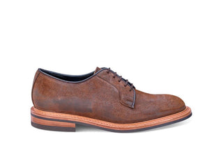 Robert Derby Shoe - Snuff Reverse Suede - R E Tricker Ltd