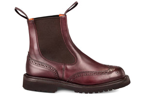Silvia Country Dealer Boot - Burgundy Ecopel - R E Tricker Ltd