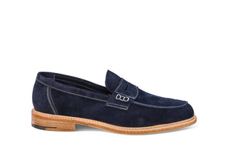 Sonny Penny Loafer - Navy Castorino - R E Tricker Ltd