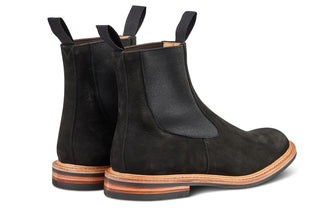 Stephen Chelsea Boot - Black Hydro Nubuck - R E Tricker Ltd