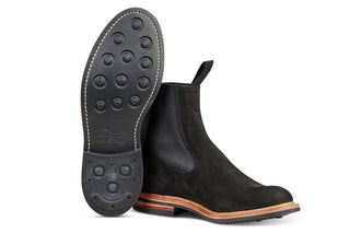 Stephen Chelsea Boot - Black Hydro Nubuck - R E Tricker Ltd