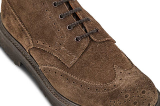 Stephy Brogue Boot - Cafe Suede - R E Tricker Ltd