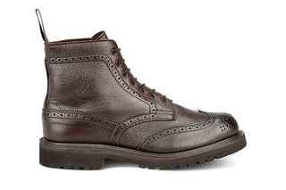 Stephy Brogue Boot - Olivvia Deerskin - Brown