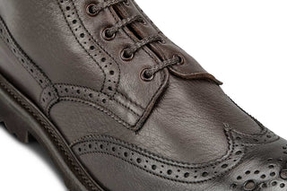 Stephy Brogue Boot - Olivvia Deerskin - Brown - R E Tricker Ltd