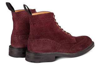 Stow Country Boot - Barolo Castorino Suede - R E Tricker Ltd