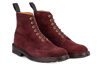 Stow Country Boot - Barolo Castorino Suede - R E Tricker Ltd