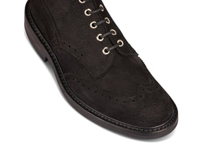 Stow Country Boot - Black Hydro Nubuck - R E Tricker Ltd