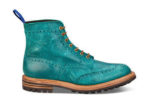 Stow Country Boot - Blue Pull-Up Full Grain Tricker's Exclusive) - R E Tricker Ltd