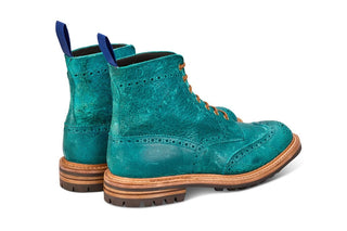 Stow Country Boot - Blue Pull-Up Full Grain Tricker's Exclusive) - R E Tricker Ltd