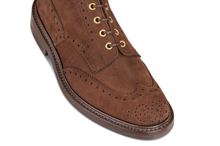 Stow Country Boot - Brown Hydro Nubuck - R E Tricker Ltd