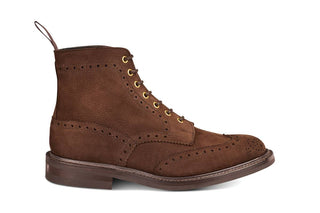 Stow Country Boot - Brown Hydro Nubuck - R E Tricker Ltd