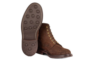 Stow Country Boot - Brown Hydro Nubuck - R E Tricker Ltd