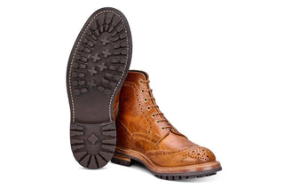 Stow Country Boot - Tan Pull-Up Full Grain Tricker's Exclusive) - R E Tricker Ltd
