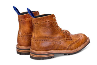 Stow Country Boot - Tan Pull-Up Full Grain Tricker's Exclusive) - R E Tricker Ltd