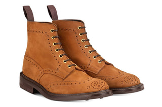 Stow Country Boot - Whiskey Hydro Nubuck - R E Tricker Ltd