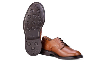 Woodstock Plain Derby Country Shoe - Sienna Scotch Grain - R E Tricker Ltd