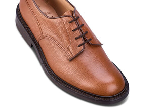 Woodstock Plain Derby Country Shoe - Sienna Scotch Grain - R E Tricker Ltd