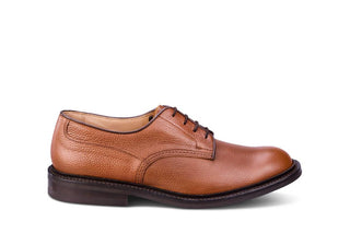 Woodstock Plain Derby Country Shoe - Sienna Scotch Grain - R E Tricker Ltd